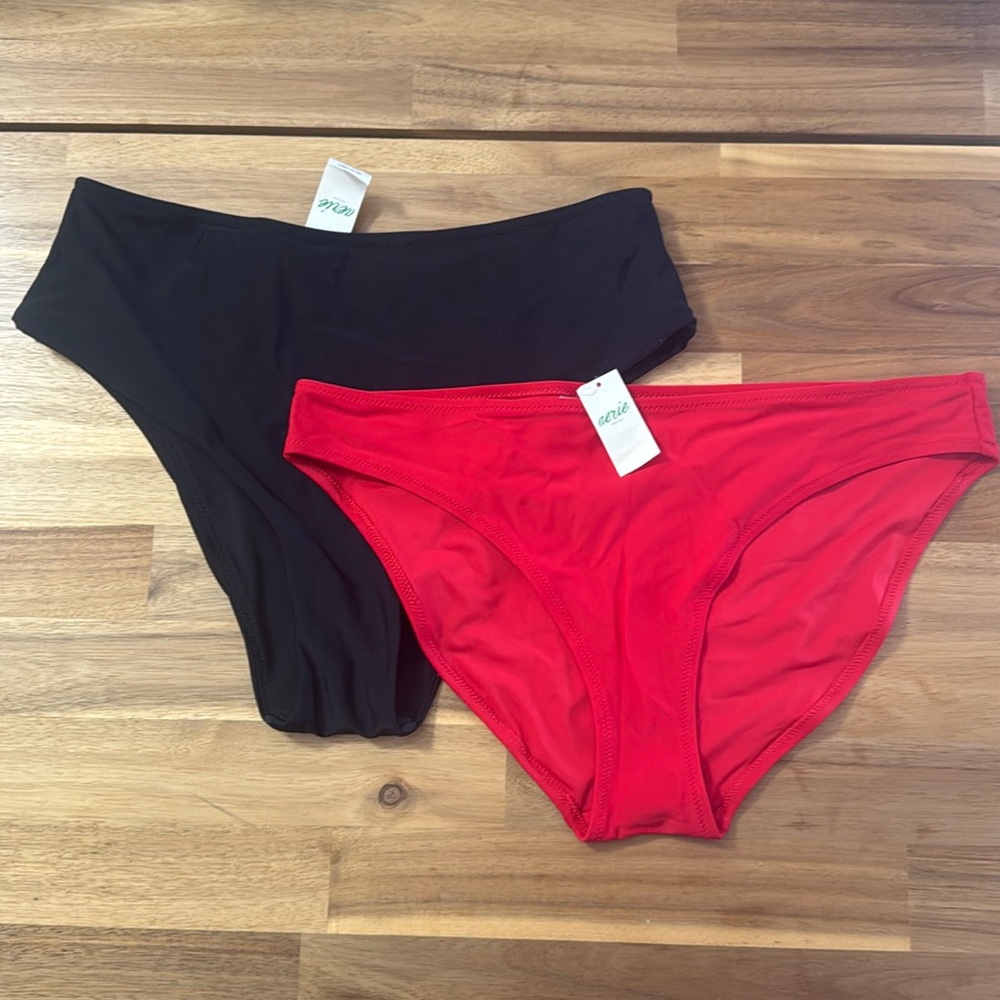 NWT 2 pair swim bottoms size large